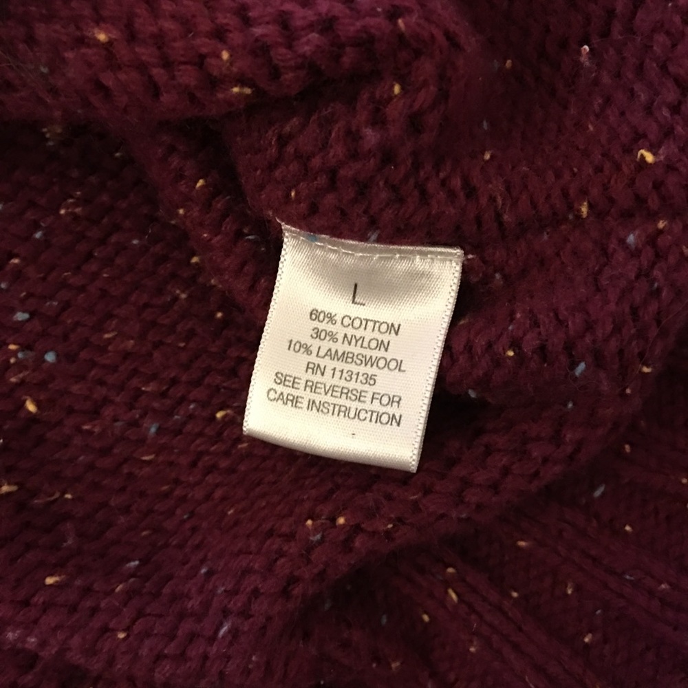 Burgundy sweater | button front - Picture 8 of 8